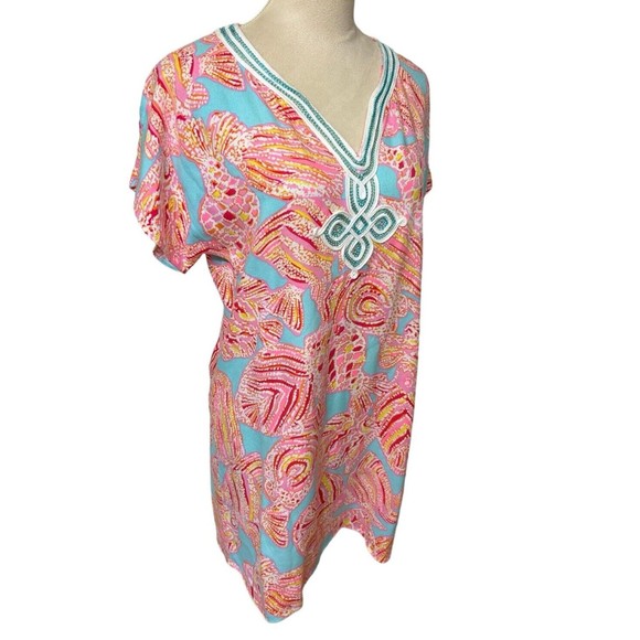 Lilly Pulitzer Harlow Tunic Dress in Breakwater Tini Bikini Rayon Size XS - Picture 4 of 9